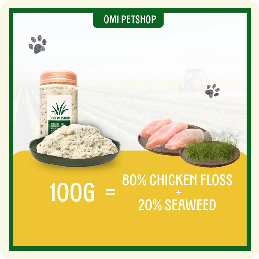 Kibble Topper Chicken & Cat Grass
